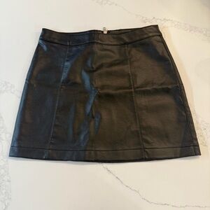 Forever 21 Black Faux Leather Mini Skirt
